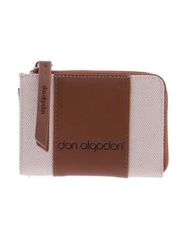 Cartera DON ALGODON natural centro camel