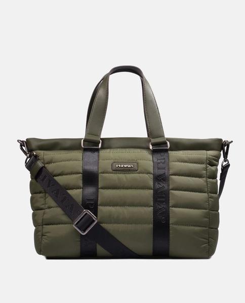 Bolso shopper PRIVATA verde acolchado