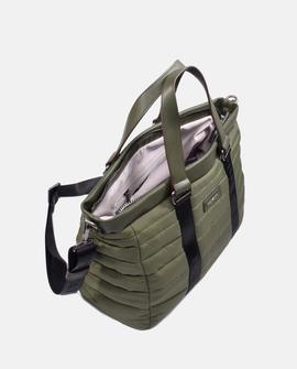 Bolso shopper PRIVATA verde acolchado