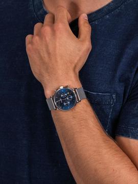 Reloj CLUSE Aravis Chrono Mesh Dark Blue-Silver
