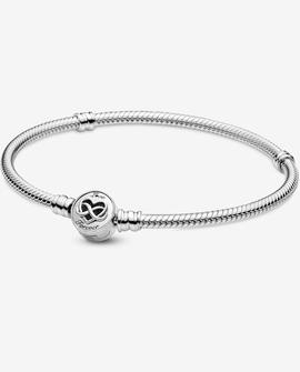 Pulsera PANDORA Moments  plata corazon infinito