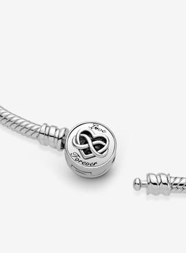 Pulsera PANDORA Moments  plata corazon infinito