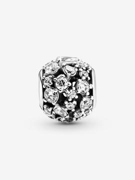 Charm PANDORA plata Openwork Redondo Brillante