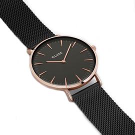 Reloj CLUSE Boho Chic Mesh Black, Rose Gold Colour