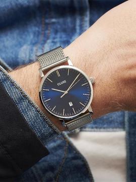 Reloj CLUSE Aravis Chrono Mesh Dark Blue-Silver