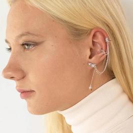 Piercing LUXENTER Khure plata estrellas cadena earcuff