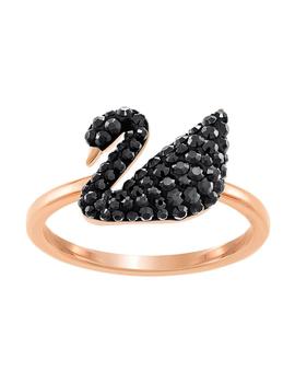 Anillo SWAROVSKI Iconic Swan Negro