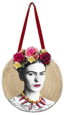 Bolso FRIDA KAHLO redondo aplicaciones frida