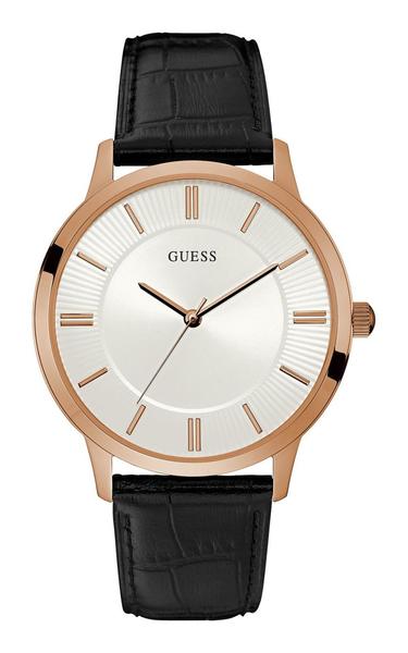 RELOJ GUESS HOMBRE DRESS ANALÓGICO ACERO Y PIEL