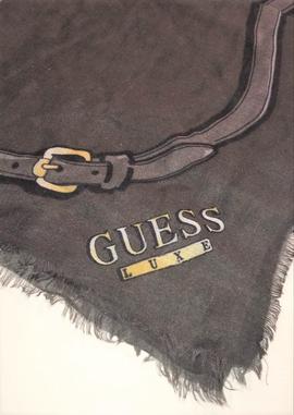 Fular GUESS gris dibujos cintos