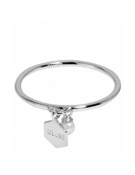 Anillo CLUSE Essentiele Hexagon Pearl plateado 12