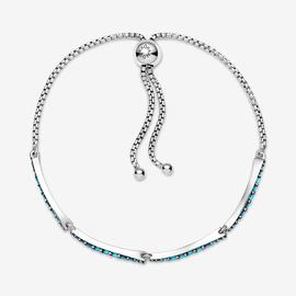 Pulsera PANDORA Cierre Deslizante Azul Ondulada