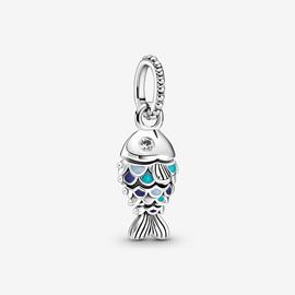 Charm PANDORA Colgante Pez Escamas Azules