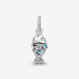 Charm PANDORA Colgante Pez Escamas Azules