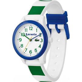 Reloj LACOSTE niñ@ caucho rallas verde y blancas