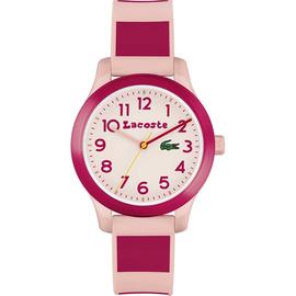 Reloj LACOSTE niña caucho rallas rosas