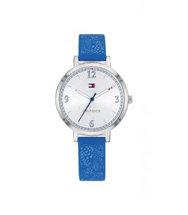 Reloj TOMMY Junior caucho azul flores blancas