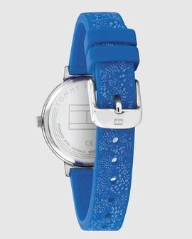 Reloj TOMMY Junior caucho azul flores blancas