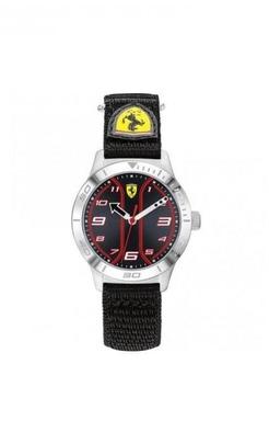 Reloj FERRARI analogico tira negra caja acero