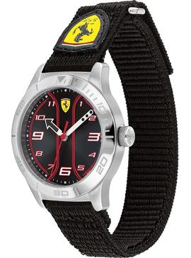 Reloj FERRARI analogico tira negra caja acero