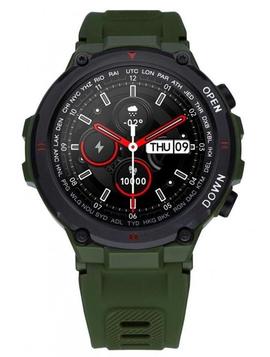 Smartwatch RADIANT caja redonda correa verde militar