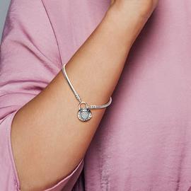 Pulsera PANDORA Moments en plata de ley Candado fi