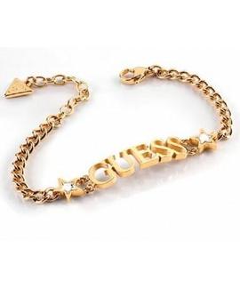 Pulsera GUESS dorada con 2 estrellas cristal Swarovski