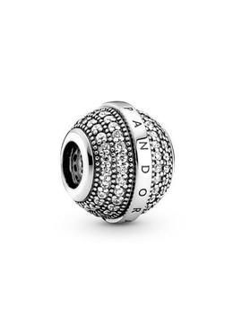 Charm PANDORA plata Pavé - Logo