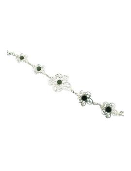 Pulsera FINK Big Centre Flower Azabache