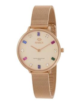 Reloj MAREA rosado esfera con piedras de colores
