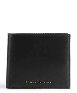 Cartera TOMMY chico negra lisa letras doradas