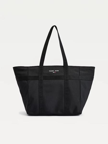 Bolso tote Essential con inscripción de mujer