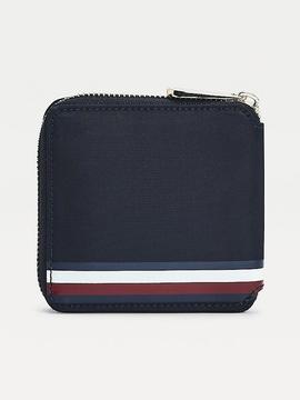 Cartera TOMMY signature marina mediana con cremallera