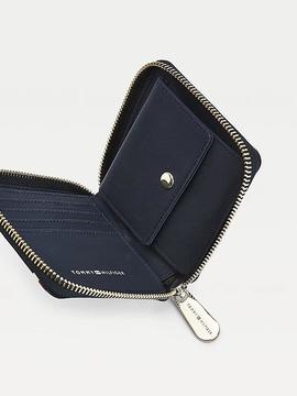 Cartera TOMMY signature marina mediana con cremallera