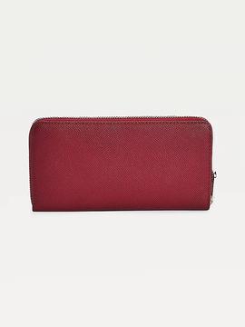 Cartera TOMMY alargada roja cremallera dorada