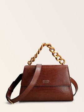 Bolso GUESS rigido mano tullia cocodrilo