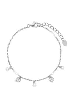 Pulsera MAREA corazones y perlas