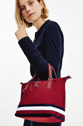 TOMMY HILFIGER tote rojo