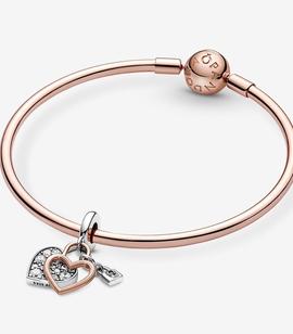 Charm Colgante PANDORA Doble Candado Corazón