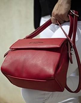 Bolso CIMARRON  rojo liso solapa