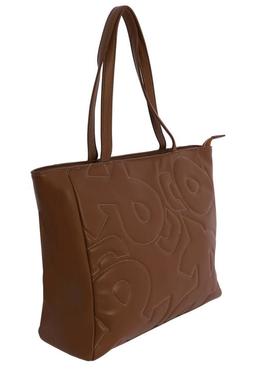 Bolso FUN & BASIC shopper camel logos