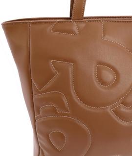 Bolso FUN & BASIC shopper camel logos