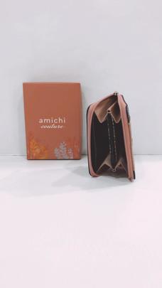 Cartera AMICHI azul y rosa palo cremallera ros