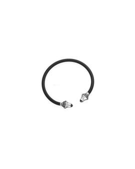 Pulsera FINK torque plata y azabache