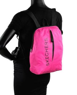 Mochila SKECHERS nylon rosa fucsia logo negro