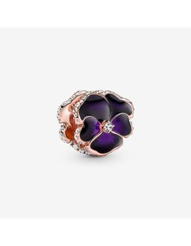 Charm PANDORA Flor pensamiento morado