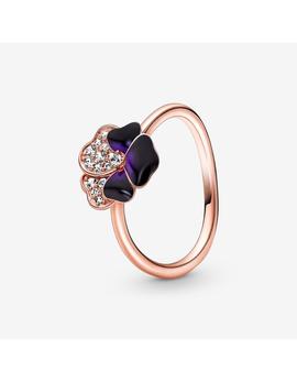 Anillo PANDORA Flor pensamiento morado