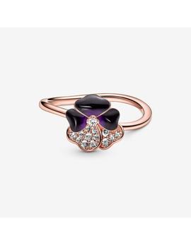 Anillo PANDORA Flor pensamiento morado