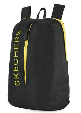 Mochila SKECHERS nylon negro letras amarillas