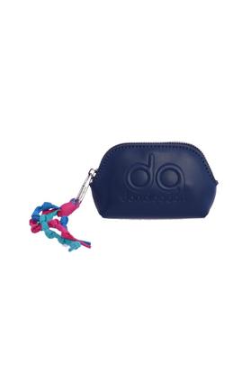 Monedero DON ALGODÓN Azul marino cordones de colores